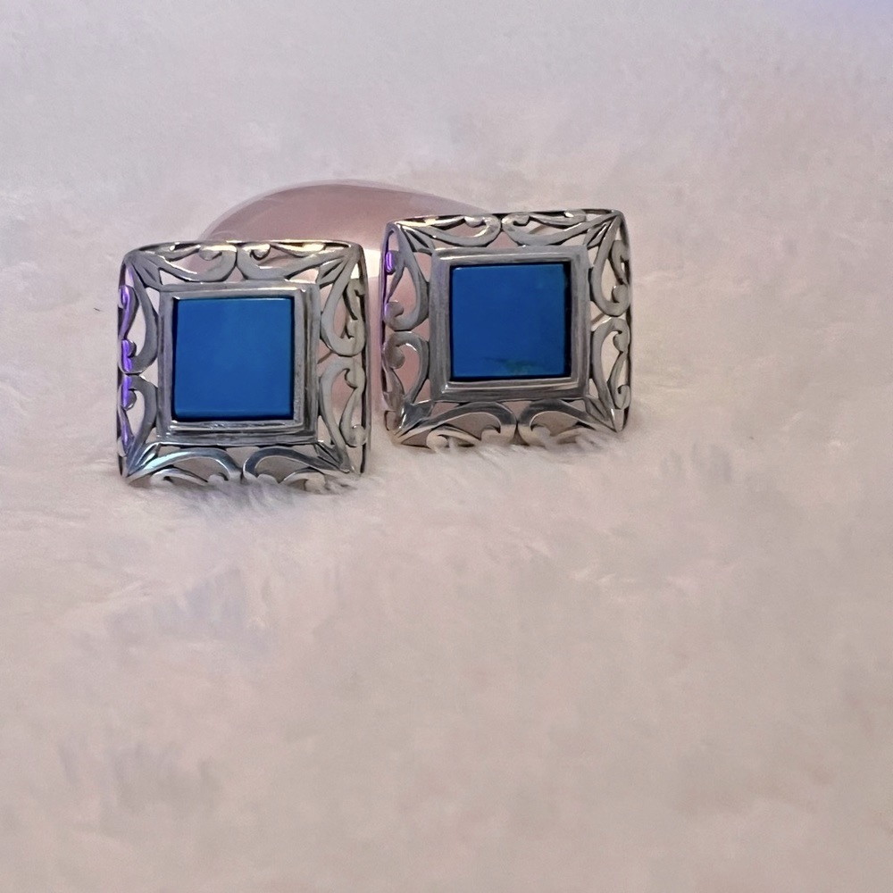 Vintage Jalaine Sterling Turquoise Earrings
